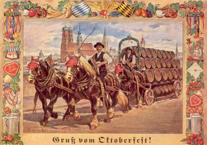 Oktoberfest München bürgermeister alte karte