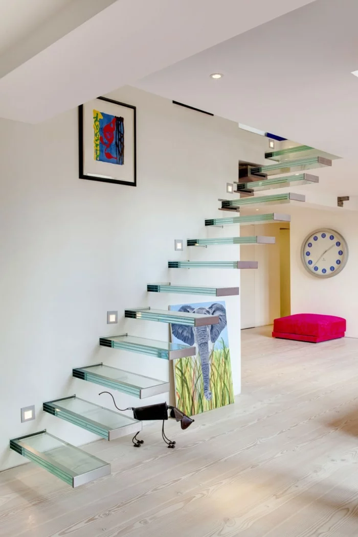 Schwebende Treppe glas treppe