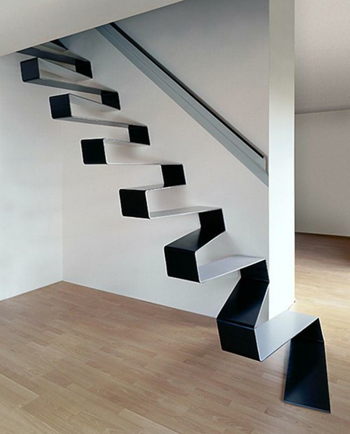 Schwebende Treppe zigzag