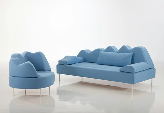 ausgefallene sofas blaues sofa sessel wohnzimmer einrichten