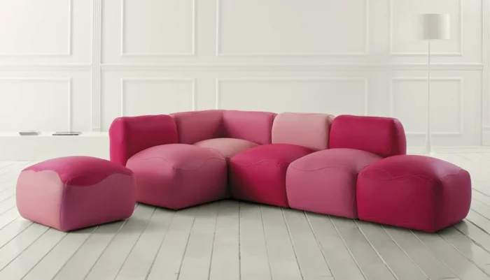 ausgefallene sofas rosanuancen modernes design