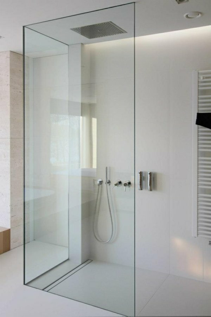 badezimmergestaltung ideen walk in dusche duschwände glas