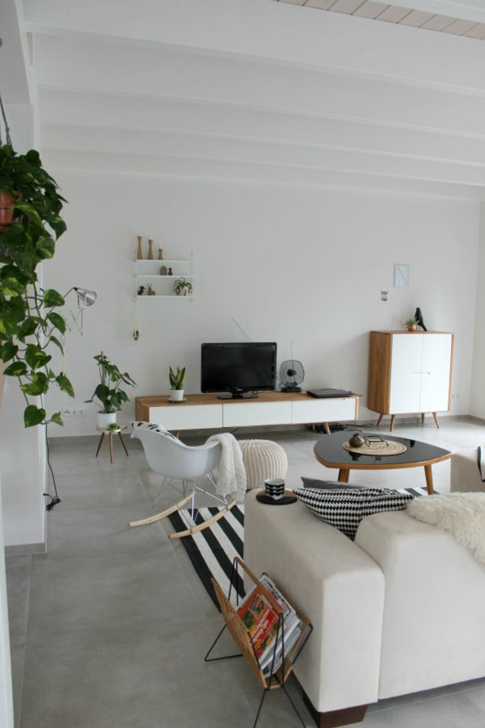 bodenfliesen design groß grau skandinavisches wohnzimmer