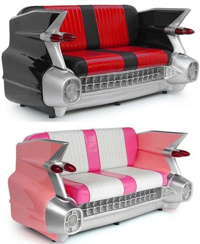 diy möbel autoteile sofa rosa schwarz