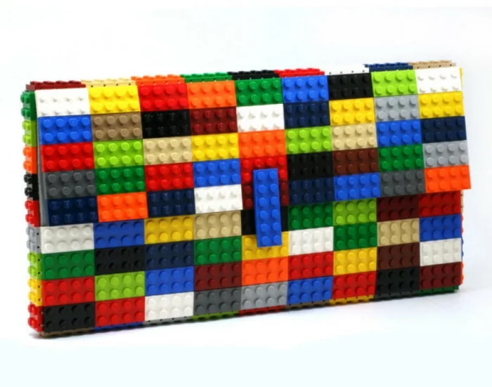 diy projekte lego steine designer handtasche bunt