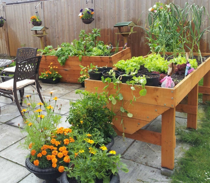 Hochbeet im Garten Eine schöne Gartengestaltungsidee