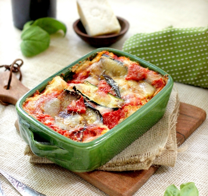 lasagne rezept vegan gesundes essen keramik backblech