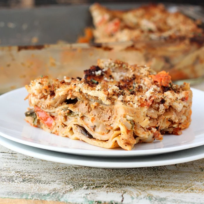 lasagne rezept vegan pilze chipotle