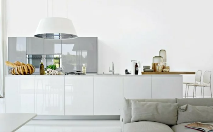 moderne modulküchen küchen design pendelleuchte
