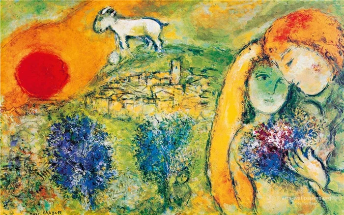 Marc Chagall Werke die Liebende