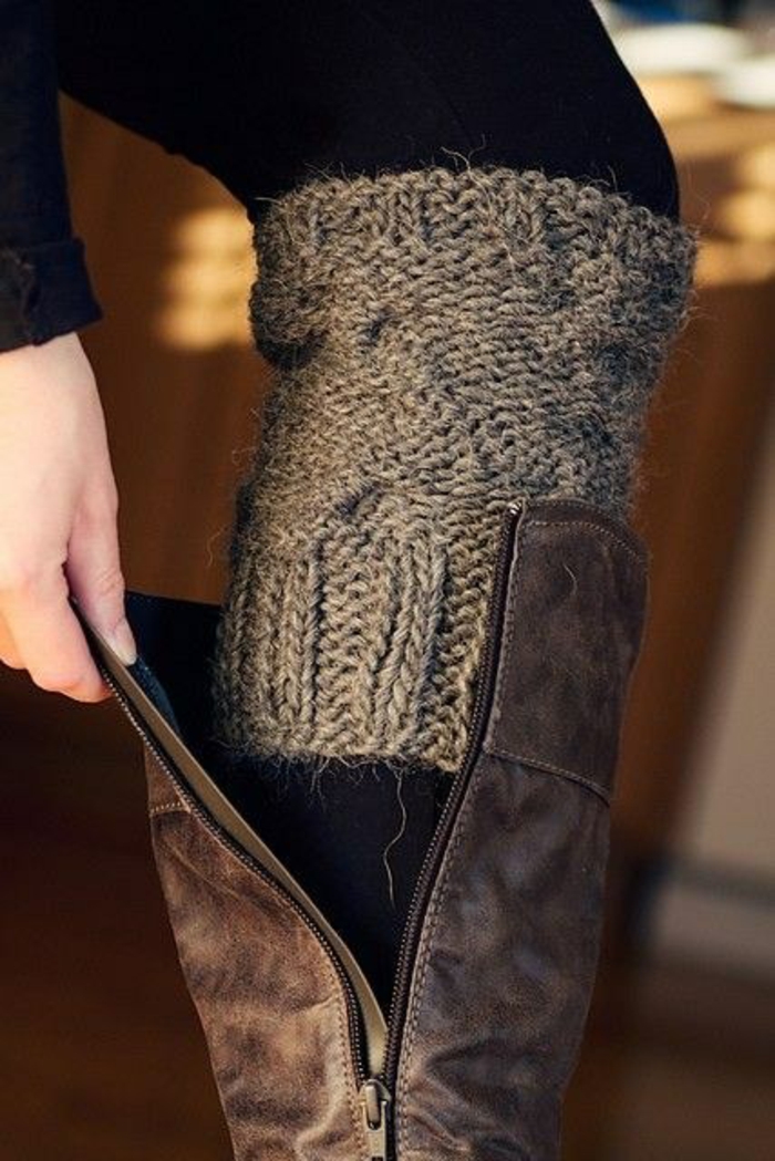 Modetipps für den winter stiefel tragen