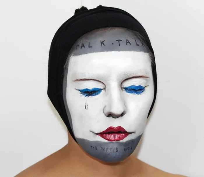 Natalie Sharp album cover talk talk gesicht schminken