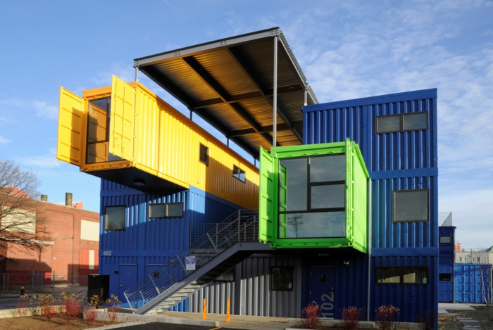 Traumhaus container blau