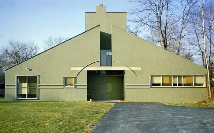 architektenhaus postmoderne architektur grüne fassade