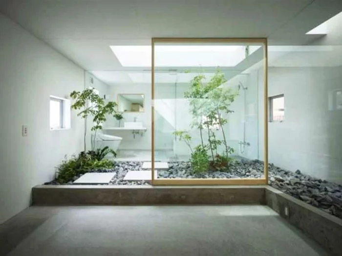 badeinrichtung japanisch feng shui innengarten