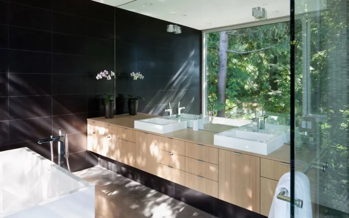 badeinrichtung japanisch minimalismus spiegel