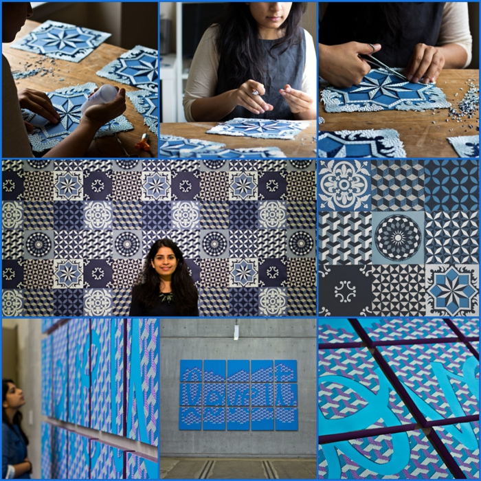 basteln mit papierstreifen künstlerin Gunjan Aylawadi und ihre projekte