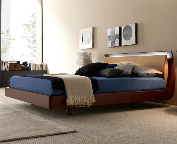 betten design schlafzimmer einrichtung teppichboden teppich bücher
