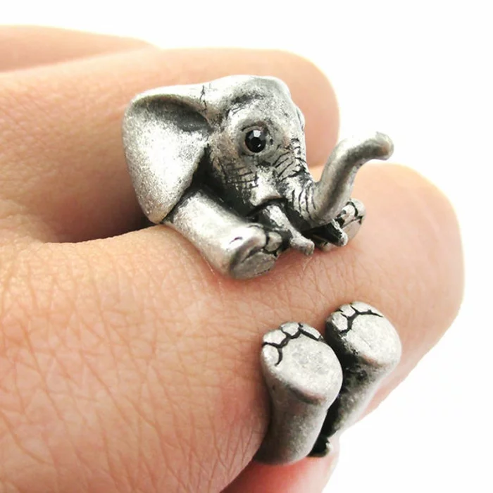 elefanten figuren originelle ringe baby elefant