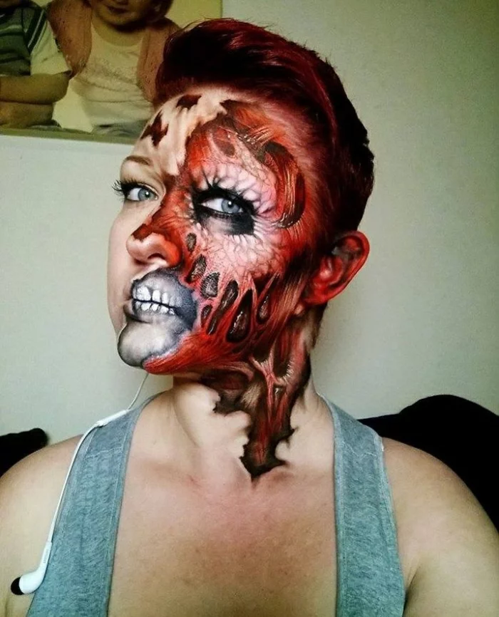 grusellige Halloween Make up ideen Nikki Shelley detailierte akzente