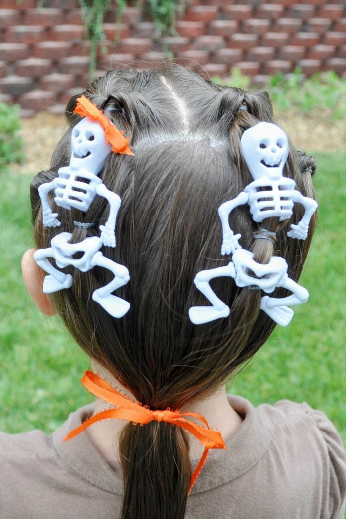 halloween frisuren und coole kinderfrisuren mit skeletten