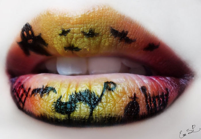 halloween schminktipps von eva pernas lippen schminken gespenster