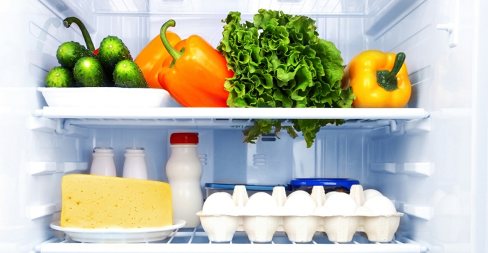 küche gestalten idee küchenmöbel kühlschränke obst und milchprodukte