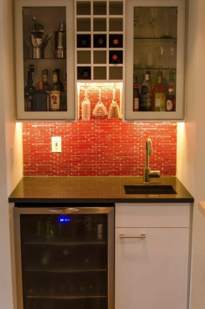 küchenbeleuchtung ideen hängeschränke unterscrankleuchten küchenrückwand
