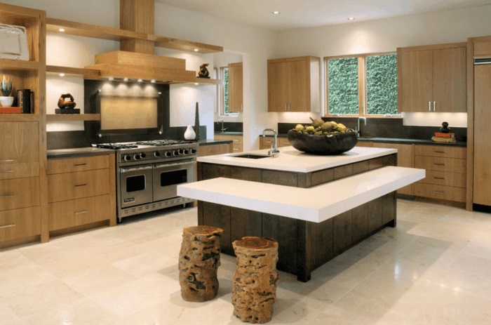 kücheninsel mit arbeitsfläche und sitzmöglichkeit moderne kochinsel