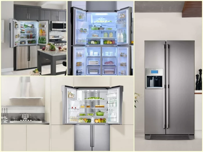 küchenmöbel moderne große kühlschränke mit und ohne gefrierfach