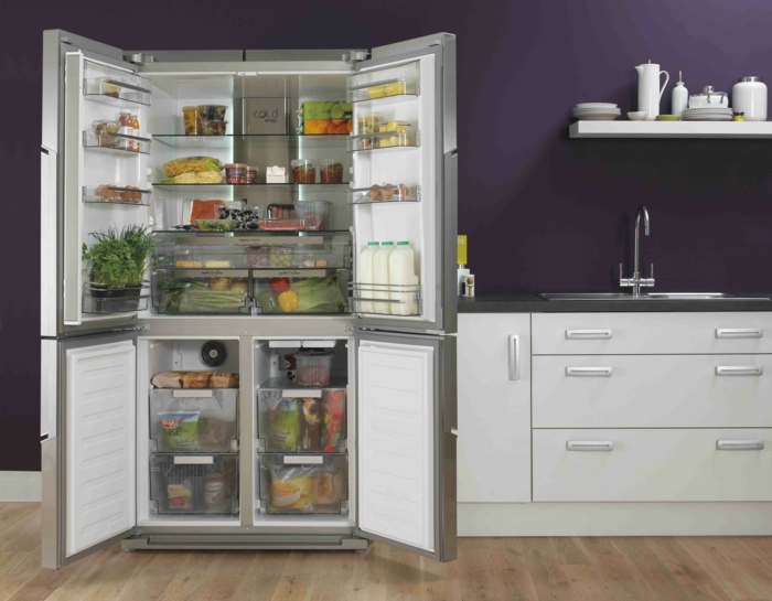 moderne küchenmöbel große kühlschränke mit gefrierfach