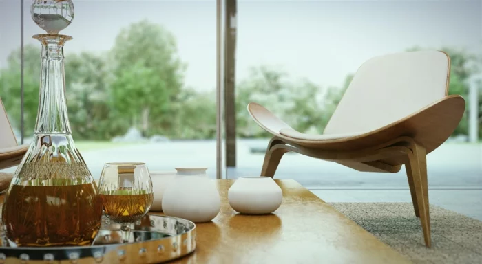 moderne sessel wohnzimmer einrichten wohnzimmernöbel panoramafenster