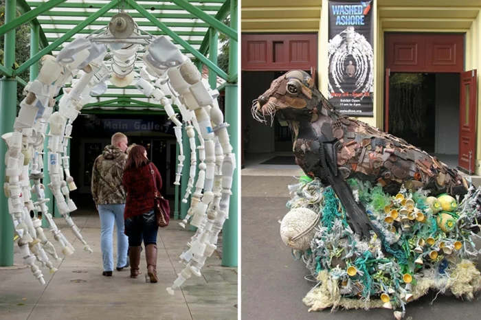 plastik kunst kreativ ausstellung seehund figur