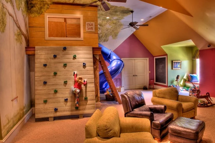 schöne wohnideen für mehr luxus kinderzimmer mit kletterwand