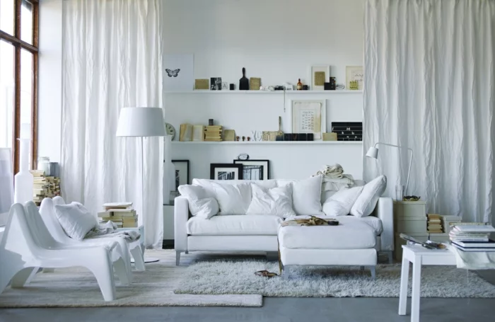 sofa kaufen skandinavisches sofa weiß teppich wohnzimmer einrichten