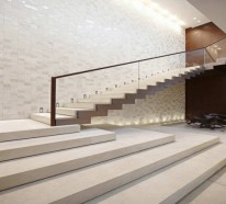 Schicke Treppengeländer verschönern das moderne Treppenhaus