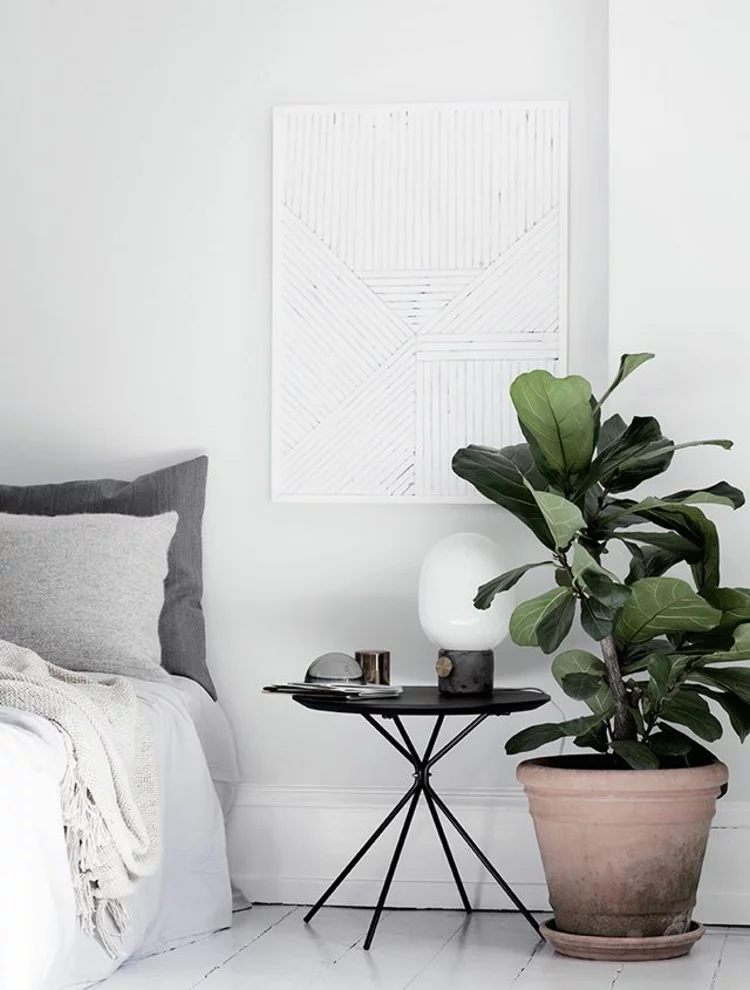 wohnaccessoires design heimtextilien zimmerpflanzen im schlafzimmer