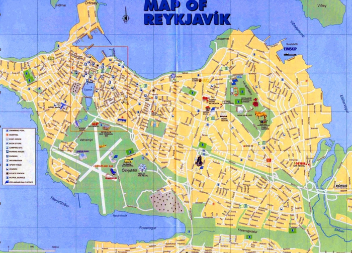 Hauptstadt Island Reykjavík sehenswürdigkeiten stadtplan