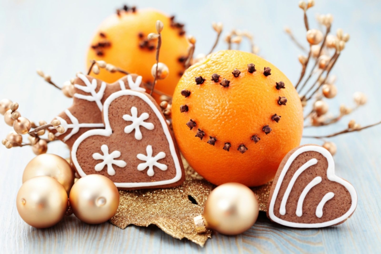 Weihnachtliche Gewürze Nelken Gewürz Zimt Wirkung Orange Plätzchen