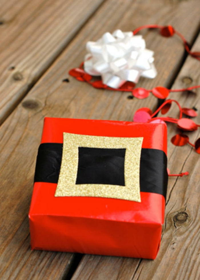 Weihnachtsgeschenke verpacken geschenk verpacken geschenke schön verpacken santa schnalle