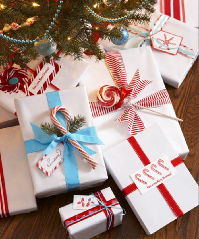 Weihnachtsgeschenke verpacken geschenk verpacken geschenke schön weiss rot