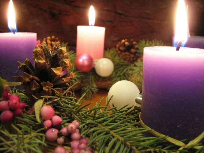 ideen adventskranz kerzen symbol weihnachten festliche tischdeko