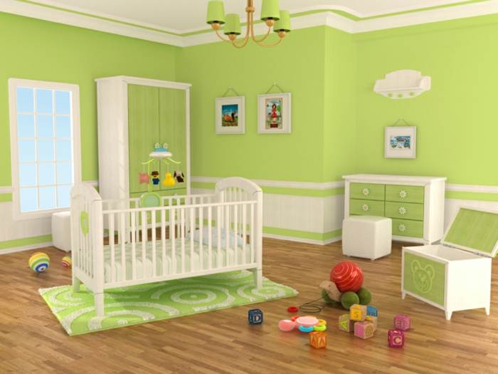 babybett kaufen grüne wandfarbe teppich babyzimmer gestalten