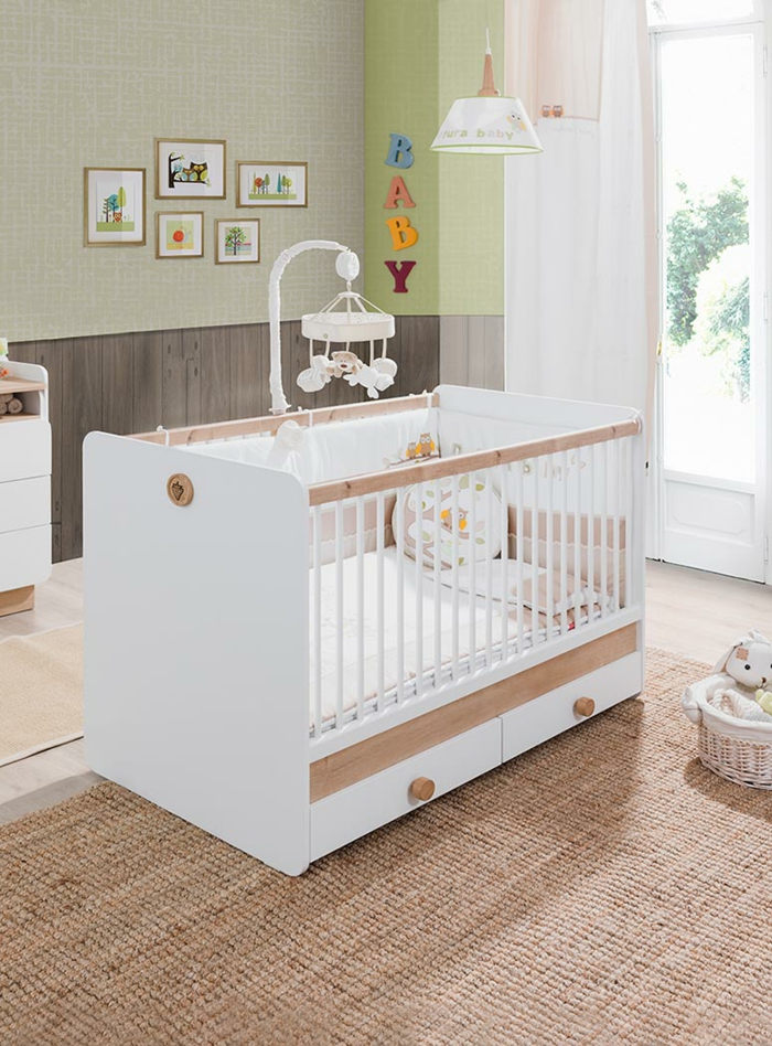 babybett kaufen turbobeds weiß holzakzente babyzimmer einrichten