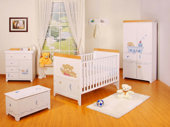 babybetten designs lustige figuren weiße möbel babyzimmer gestalten