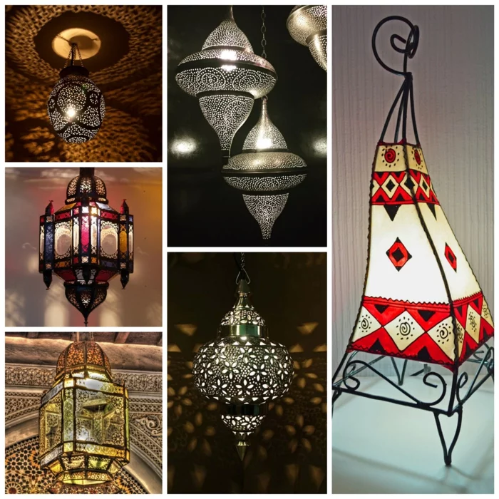 Orientalische Lampen dekorativ geworfen lampen bunt