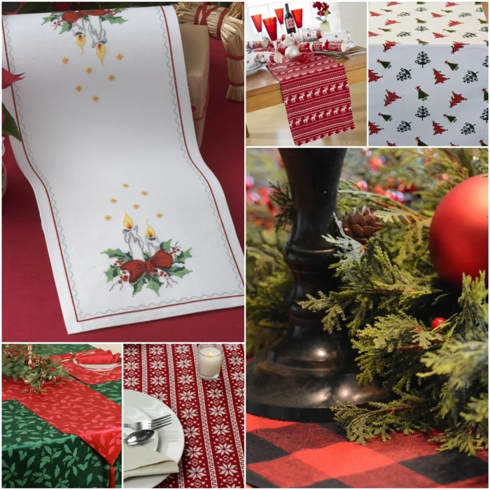 tischläufer weihnachten dekoration esstisch