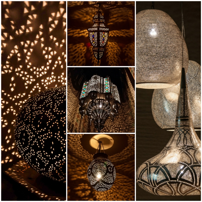 Orientalische Lampen dekorativ geworfen lampen bunt