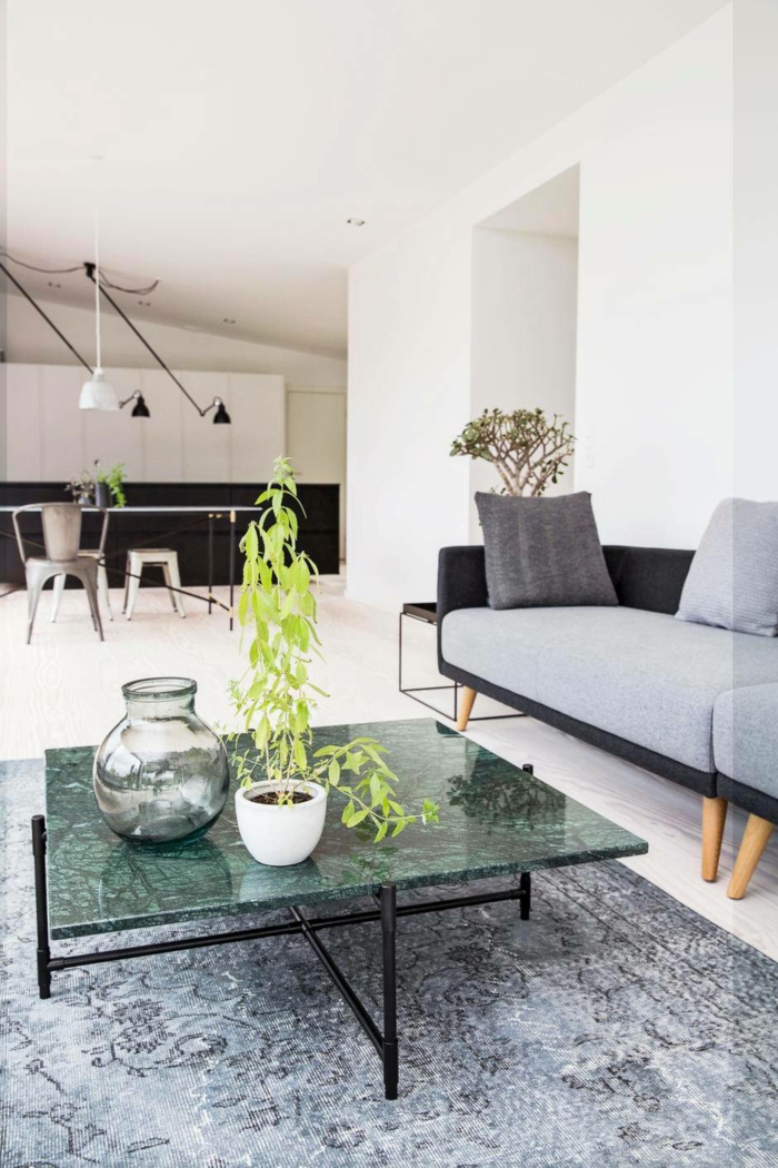 dänisches design skandinavischer wohnstill wohnzimmer couchtisch marmor