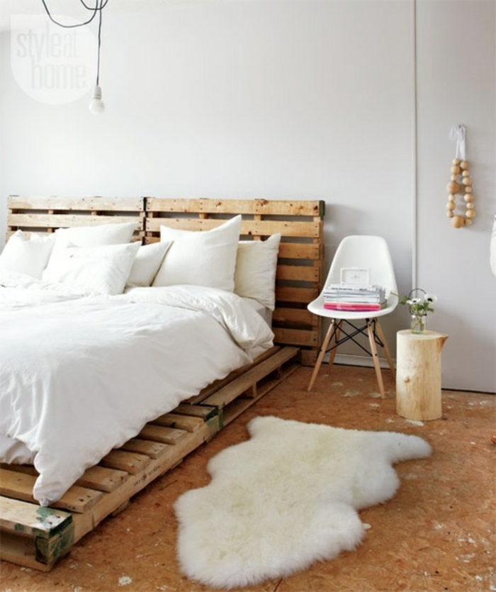 europalette holz paletten möbel diy idee doppelbett style at home